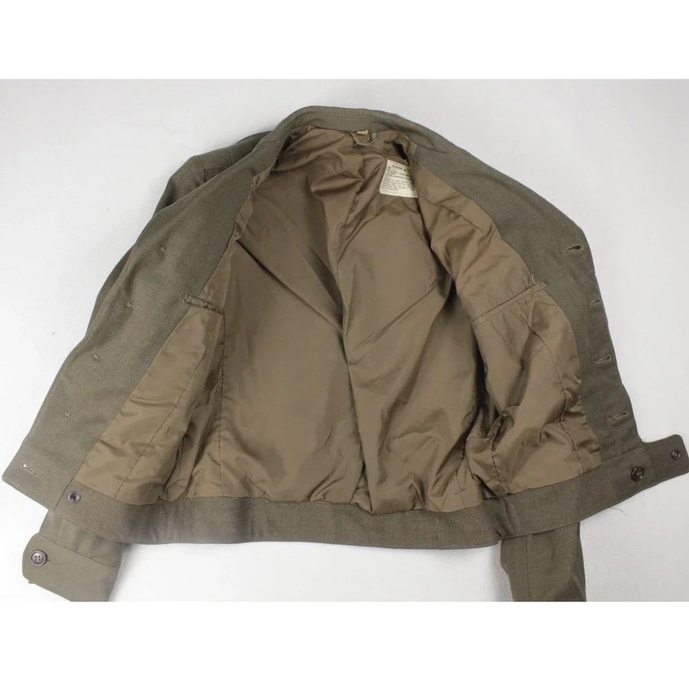 Vintage 1946 US Army Wool Field Jacket 36R WWII Post War Quartermaster Coat